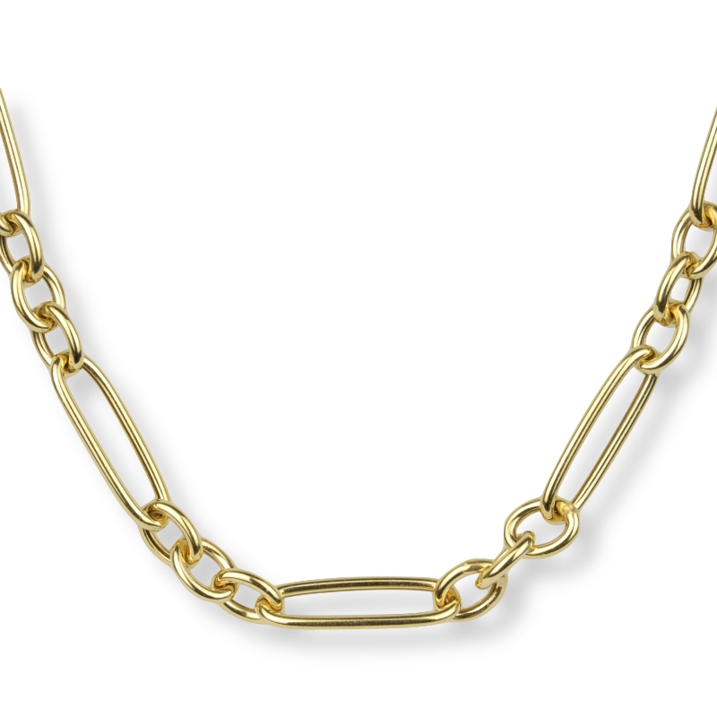 Schmidt Collier vergoldet für Damen, 925 Silber, 45cm Kette, Gelbgold