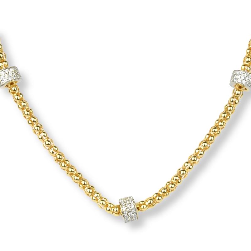 Collier Himbeerkette vergoldet