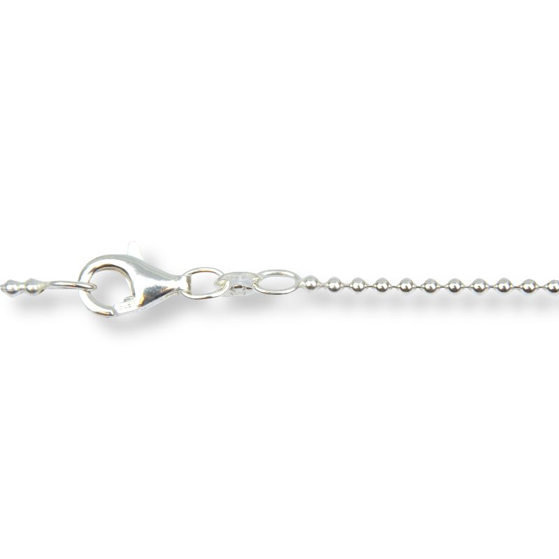 Schmidt Kugelkette Damen 925 Silber, 1,5 mm, 55 cm, silberfarben