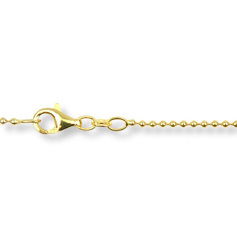Schmidt Kugelkette für Damen, 925er vergoldet Silber, 60cm, Gold
