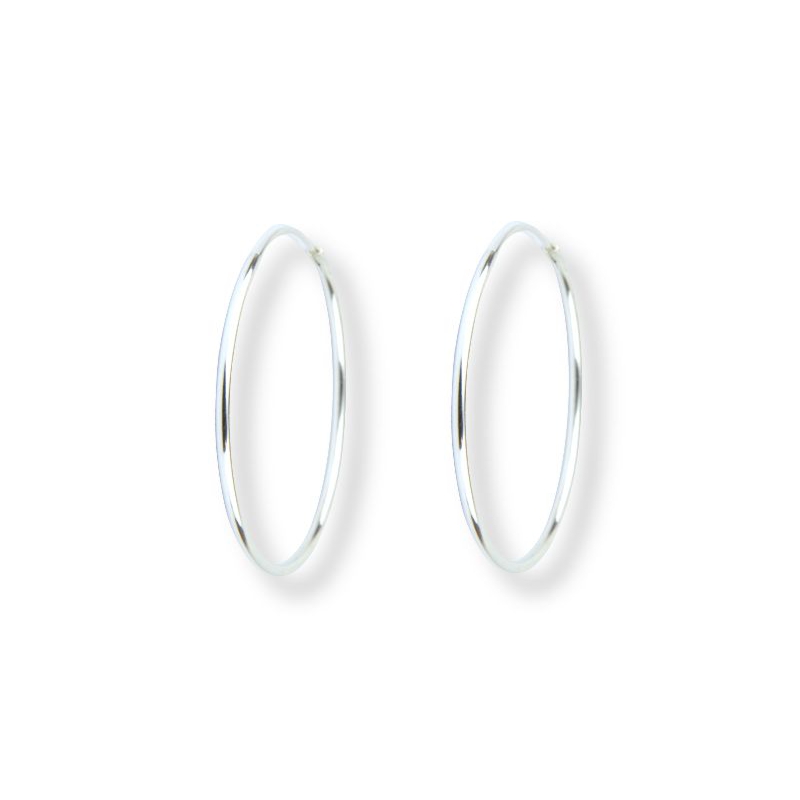 Schmidt Creolen Ohrringe für Damen, 925 Silber, 2mm, Ø 35mm, Silberfarben