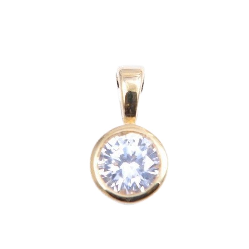 Schmidt Anhänger für Damen, 925 Silber vergoldet, Zirkonia, gold