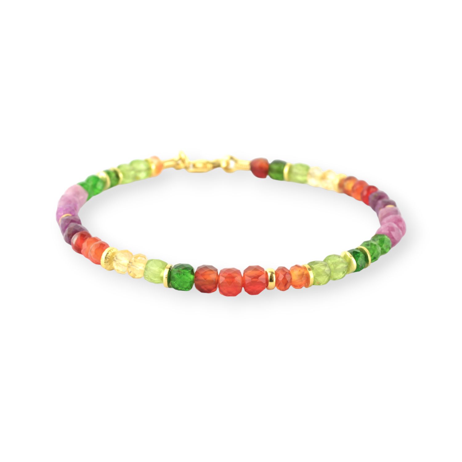 Armband Bunte Edelsteine gemischt 