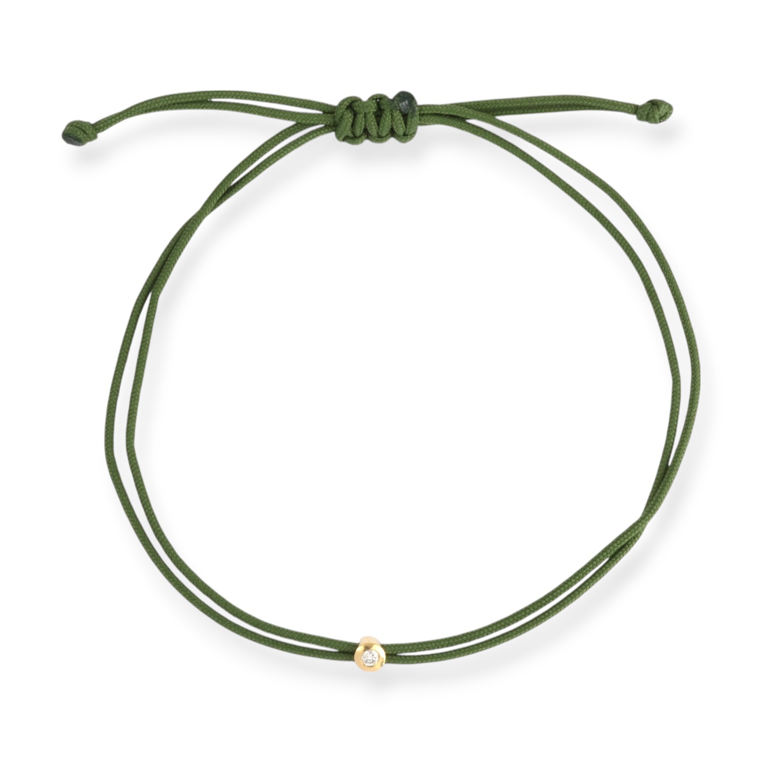 It's your DIAMOND Double Eco Cord Armband, 925 Silber vergoldet, 0.03 ct Diamant