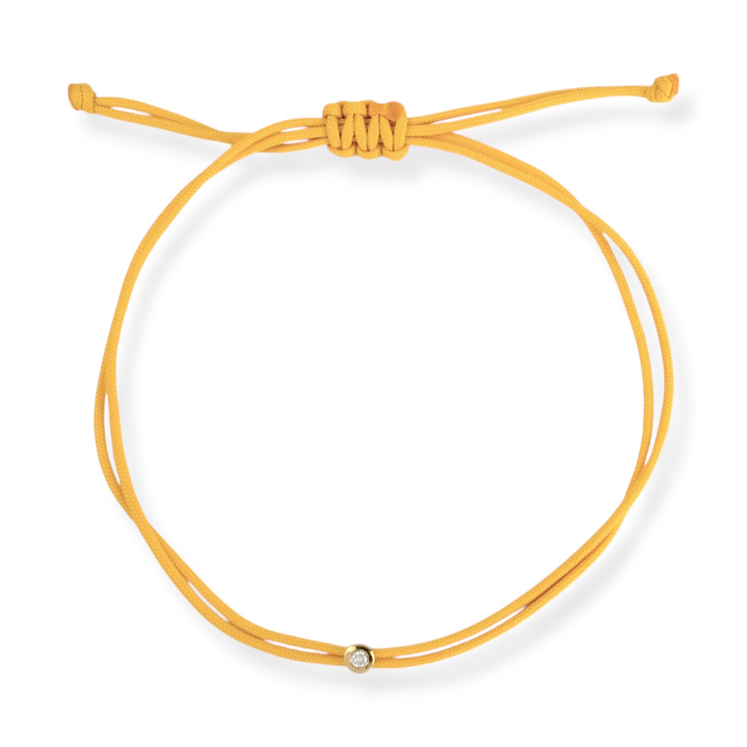 It's your DIAMOND Double Eco Cord Armband, 925er Gelbgold, 0.03 Ct Diamant