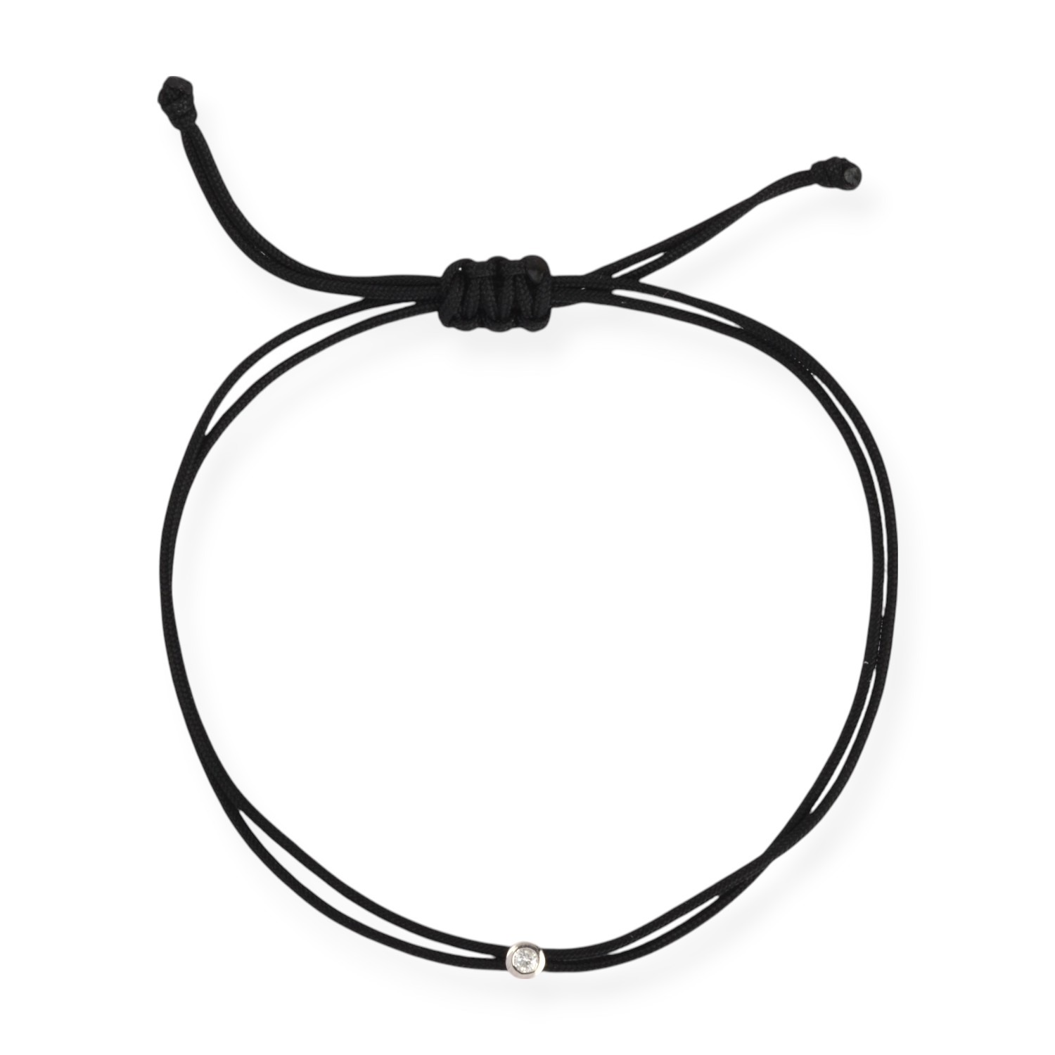It's your DIAMOND Double Eco Cord Armband, 925er Silber, 0.03 ct Diamant