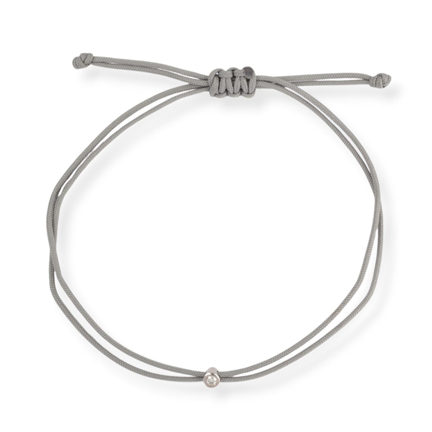 It's your DIAMOND Double Eco Cord Armband für Damen, 925 Silber, 0.03 ct Diamant