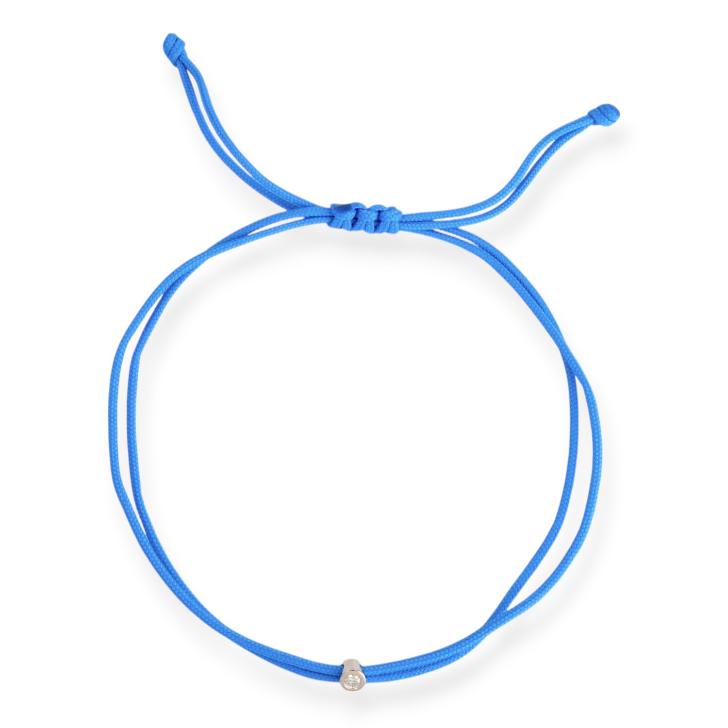 It's your DIAMOND Double Eco Cord Armband, 925 Silber, 0.03 ct Diamant, blau
