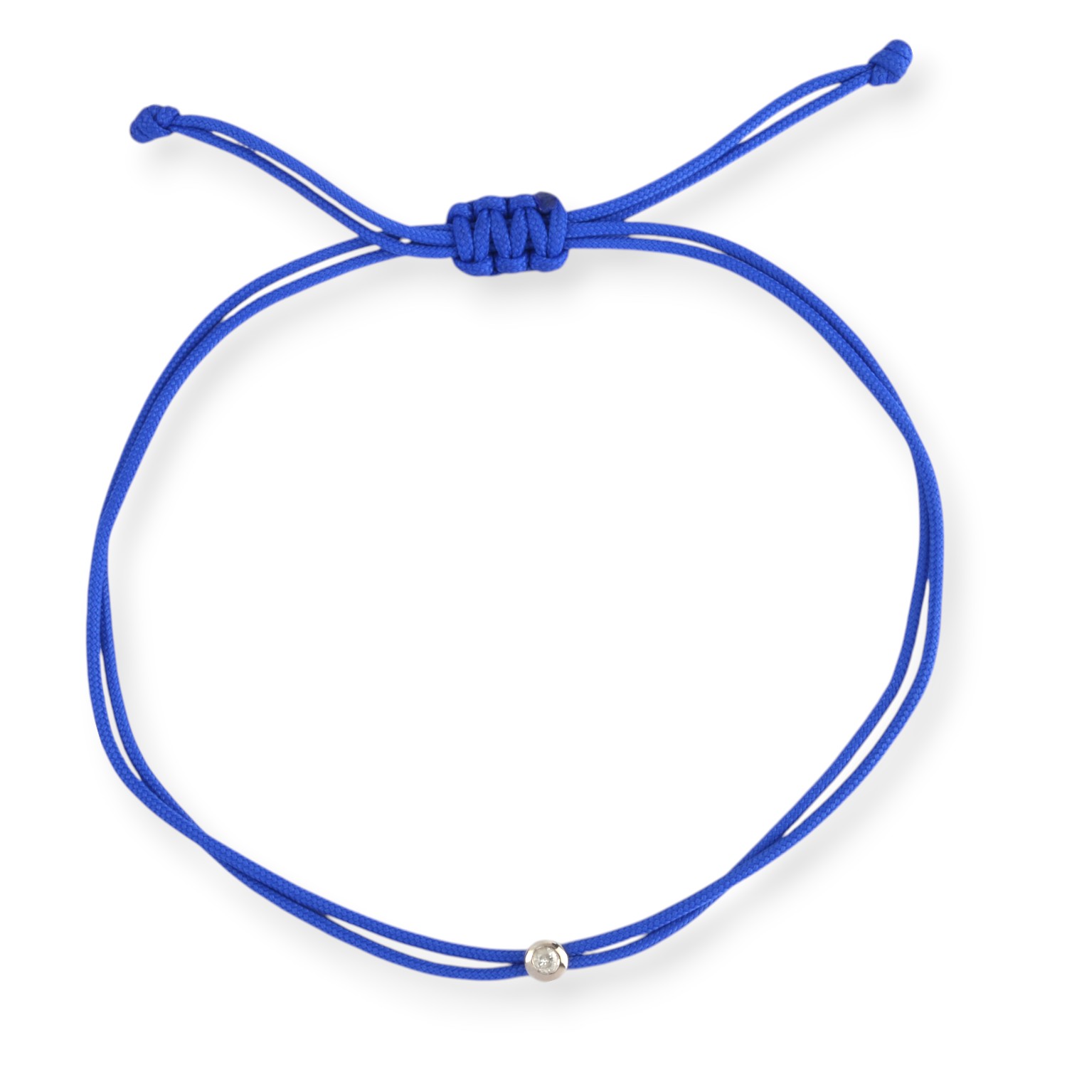 It's your DIAMOND Double Eco Cord Armband, Silber 925, Königsblau, 0.03 ct Diamant