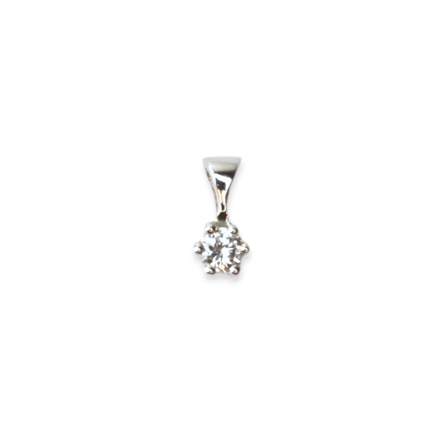 Schmidt Anhänger für Damen in Weißgold 585 mit 0,06 ct Brillant, SI, 7x3,5 mm