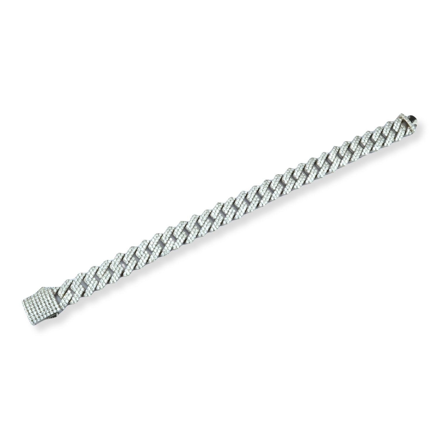 Schmidt Damen Armband 925 Silber, Zirkonia, 21cm, 13mm, silberfarben