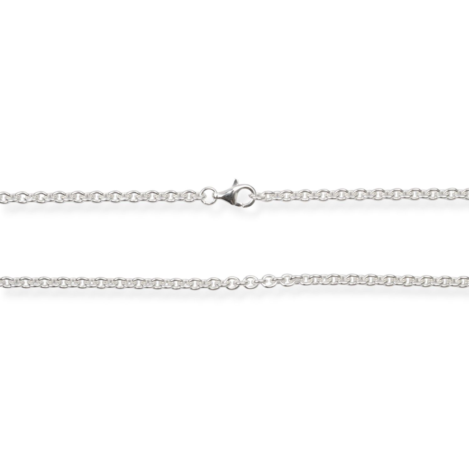 Schmidt Kette Rundanker 925 Silber, 50cm, Ø 2,7mm mit Karabinerverschluss für Damen