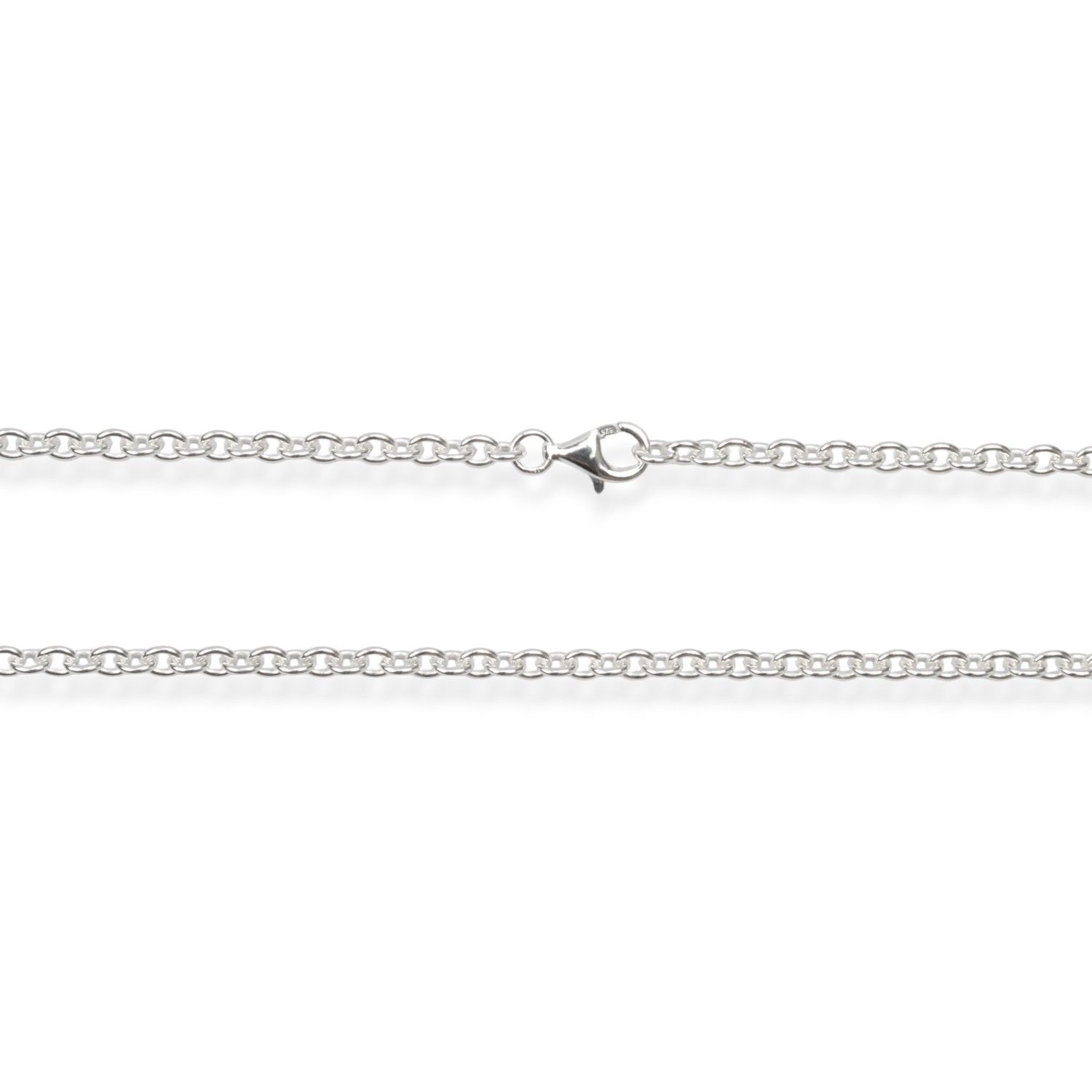 Schmidt Rundanker Kette Damen 925 Silber 60cm Ø 3,1mm mit Karabinerverschluss