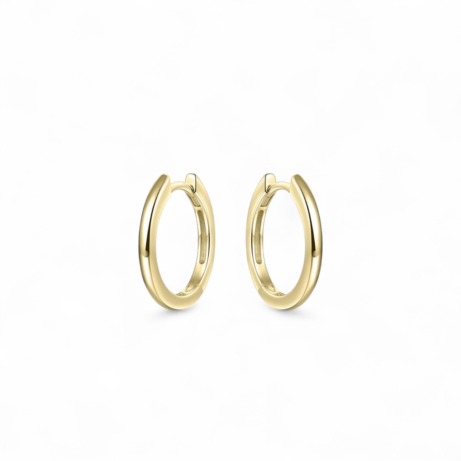 GISSER Creolen, 13,5mm, Damen, 925 Silber vergoldet, Ohrschmuck in Gold