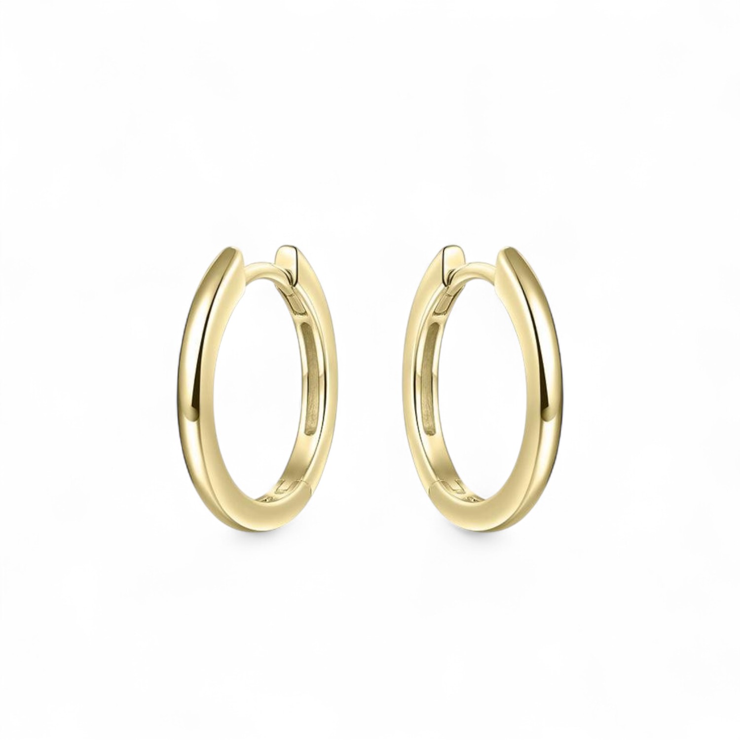 GISSER Creolen für Damen, 925 Silber vergoldet, 19mm, Gold – Ohrschmuck
