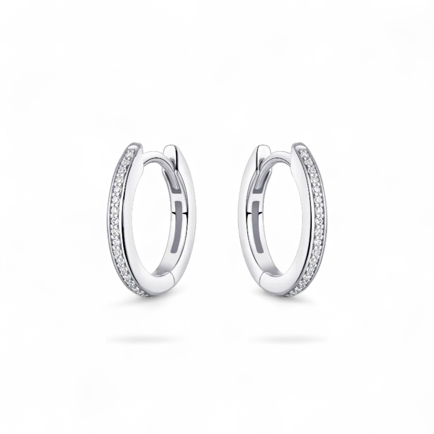 GISSER Creolen 15mm mit Zirkonia, 925 Silber, Trageort Ohr – für Damen