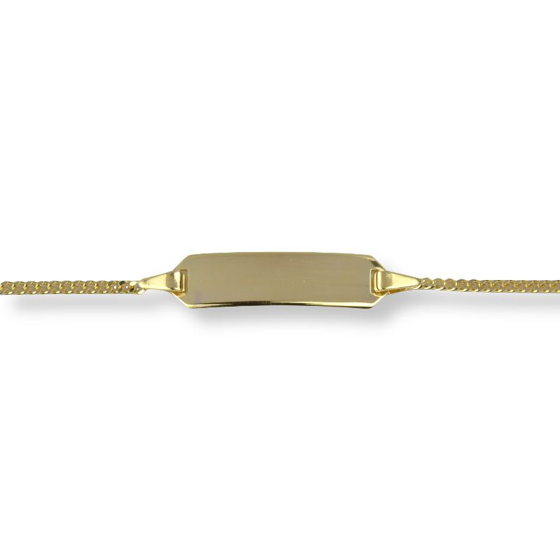 Schmidt Kinderarmband 585 Gold, 5mm Platte, gravierbar, 12/14cm