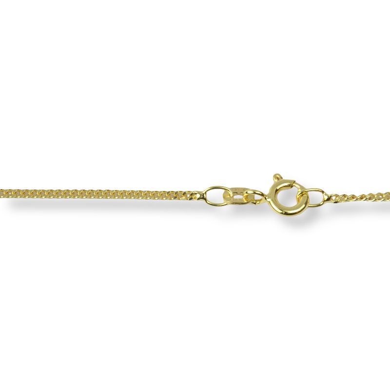 Schmidt Flachpanzer Kette Damen 585 Gold, 1,4mm breit, 45cm mit Federringverschluss