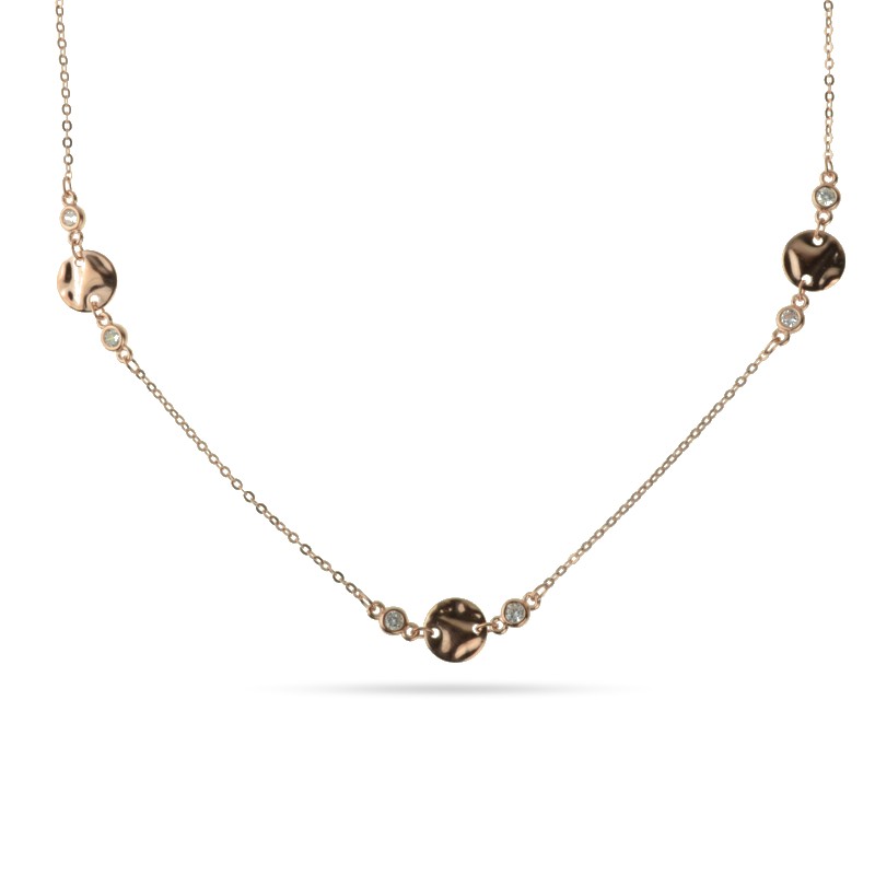 Schmidt Halskette für Damen, 925 Silber roségold, verstellbar 40-45 cm