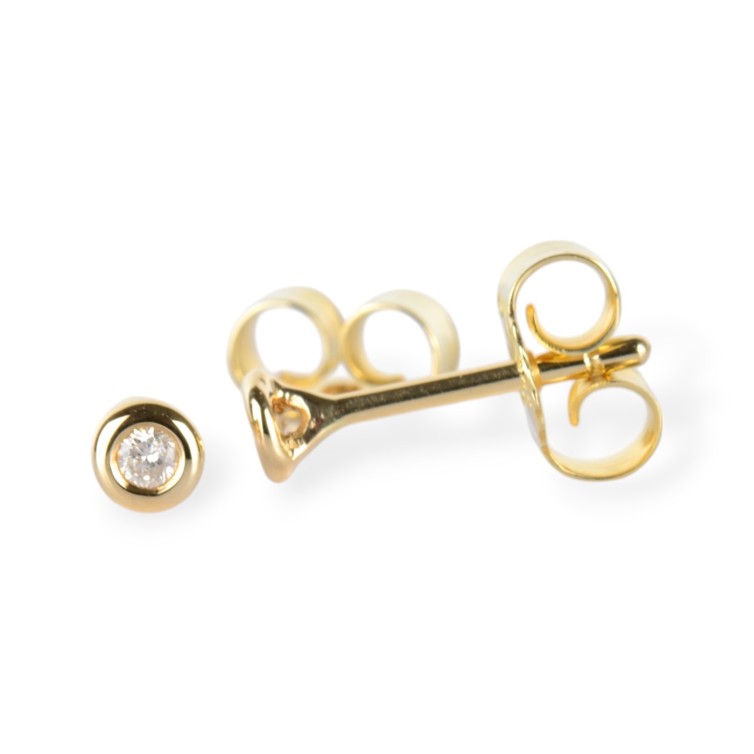 Schmidt Ohrstecker 585 Gold, Brillanten 0,08 ct, Ø 3,5mm, Wesselton-Weiß, Unisex