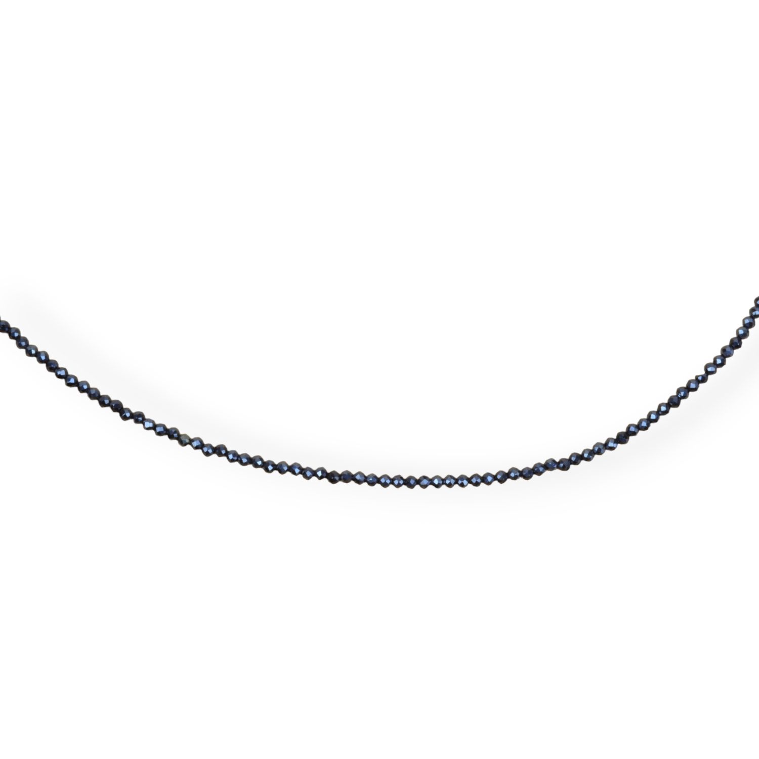 Schmidt Damen Kette Edelstahl mit Spinell, silber & schwarz, 43cm
