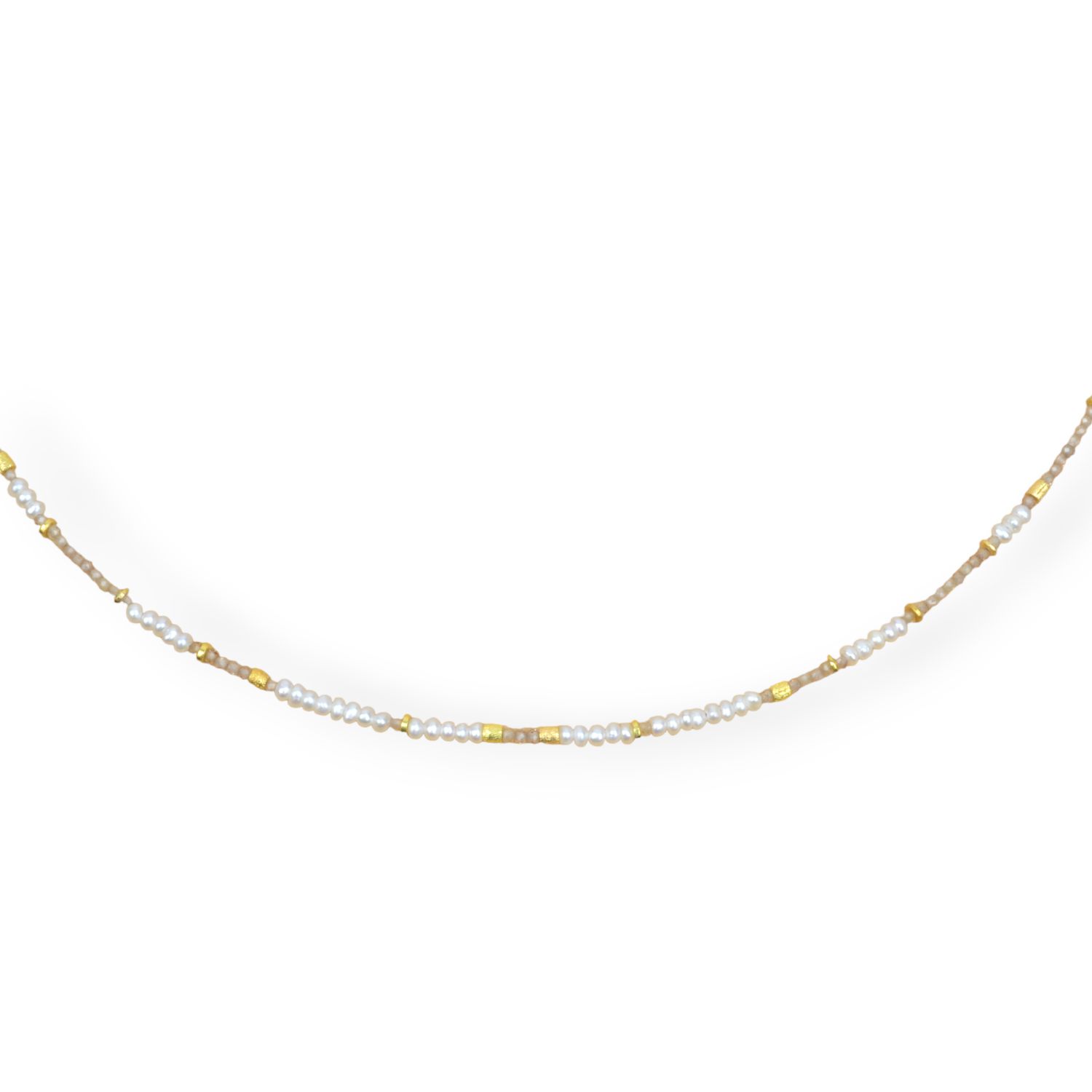 Schmidt Damen Collier 925 Silber, vergoldet, mit Süßwasserperlen & Zirkon, 43cm