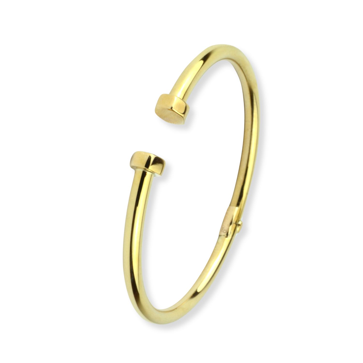 Schmidt Armspange 585 Gold für Damen, Ø 6x5cm, aufklappbar, goldfarben
